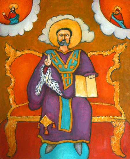 Saint Nicolas, oil-painting