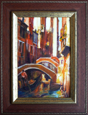 Bridges of Venice, oil-painting